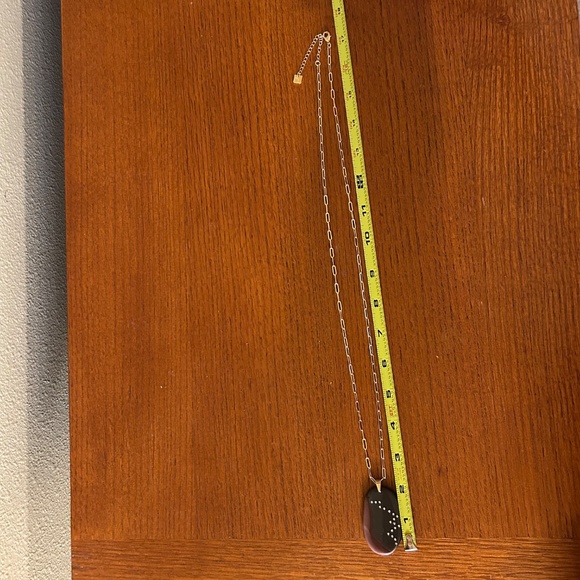 Park Lane Women's‎ Necklace, Oval Maroon and Purple Pendant with Gold Tone Chain - Picture 3 of 5